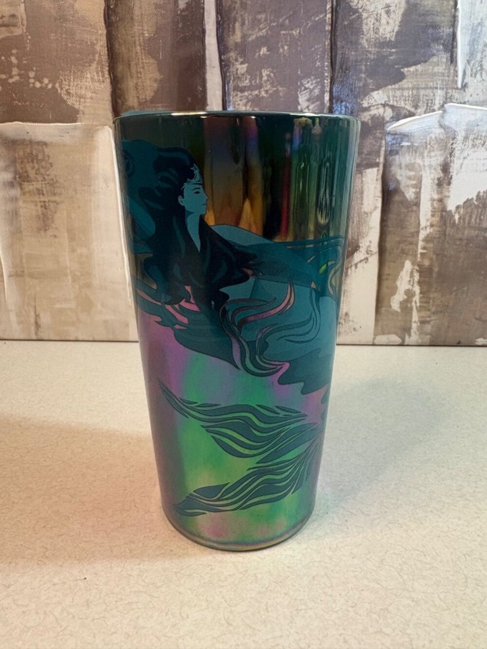 Starbucks Ceramic Travel Coffee Tumbler Siren Oil Slick 12 ounce with Lid